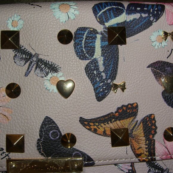 NWT BETSEY JOHNSON BUTTERFLY PRINT POCKETBOOK PURSE HANDBAG - Picture 3 of 4